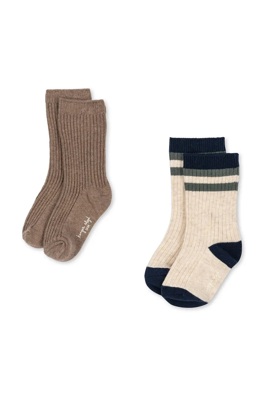 Dječje čarape Konges Sløjd 2 PACK RIB SOCKS 2-pack boja: tamno plava, KS103647