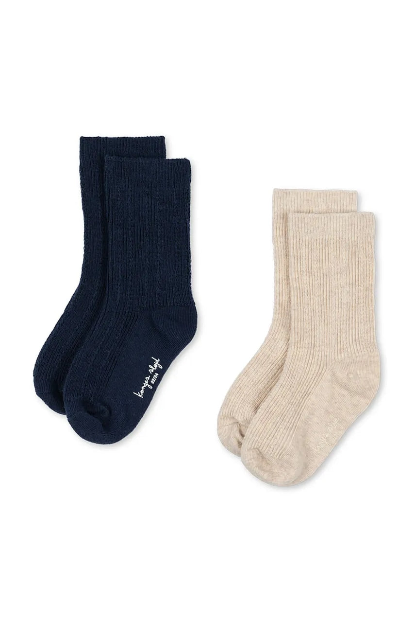 Dječje čarape Konges Sløjd 2 PACK PONTELLE SOCKS 2-pack boja: tamno plava, KS103645