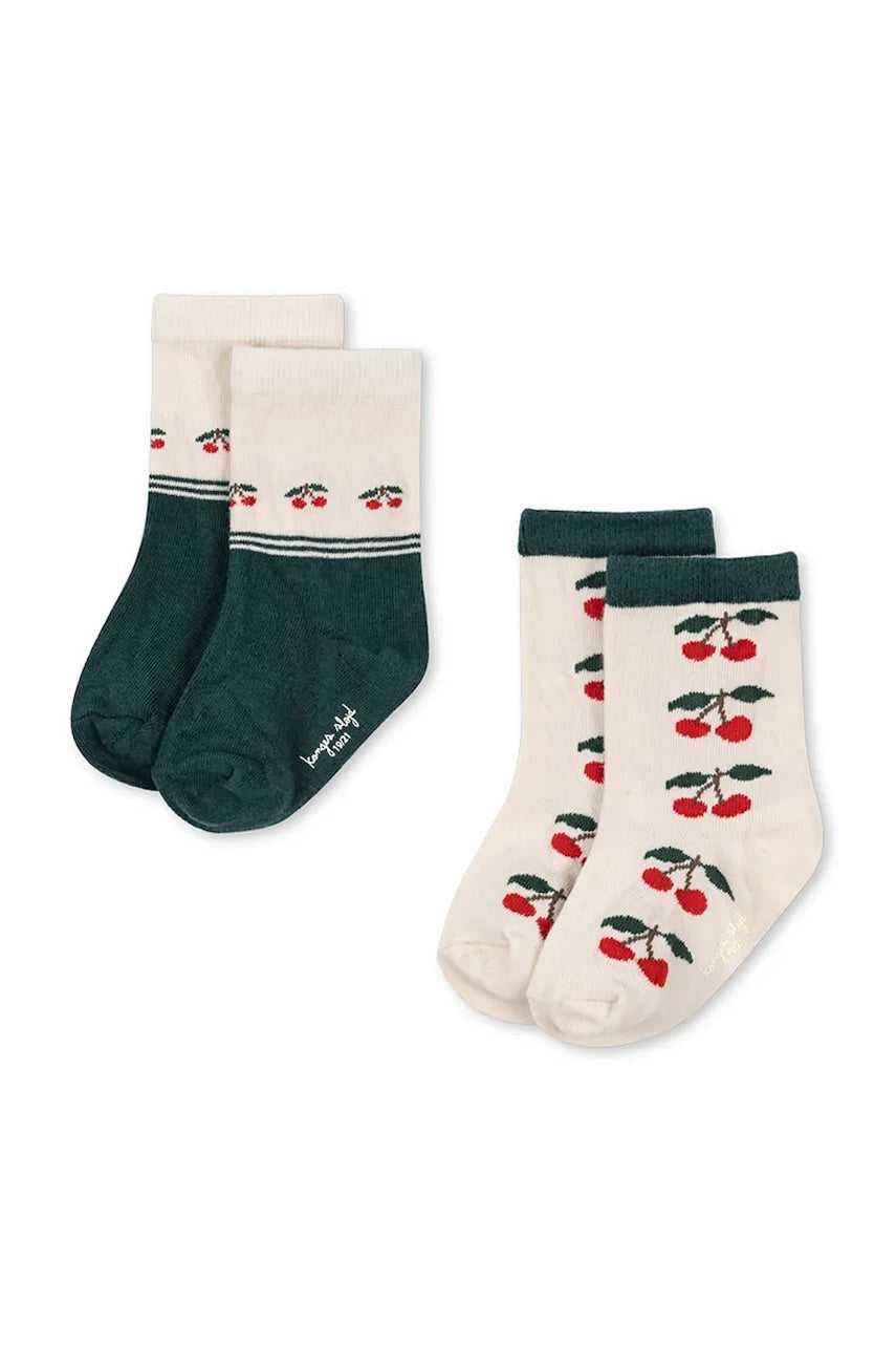 Dječje čarape Konges Sløjd 2 PACK JAQUARD SOCKS 2-pack boja: zelena, KS104173