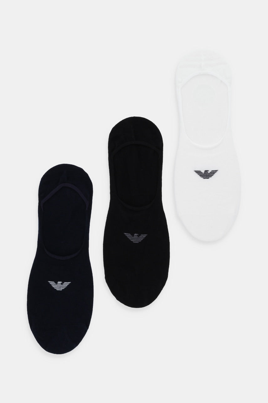 Stopalke Emporio Armani Underwear 3-pack črna barva, EM000548 AF14446