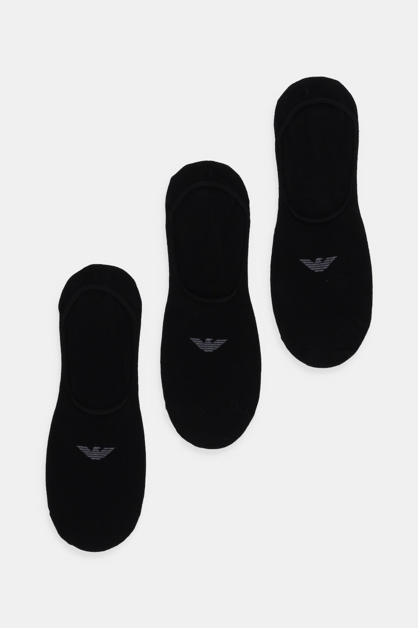 Stopalice Emporio Armani Underwear 3-pack boja: crna, EM000548 AF14446