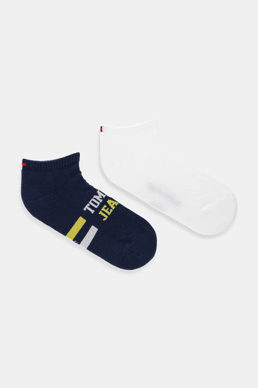 Stopalice Tommy Jeans 2-pack boja: tamno plava, 701236736