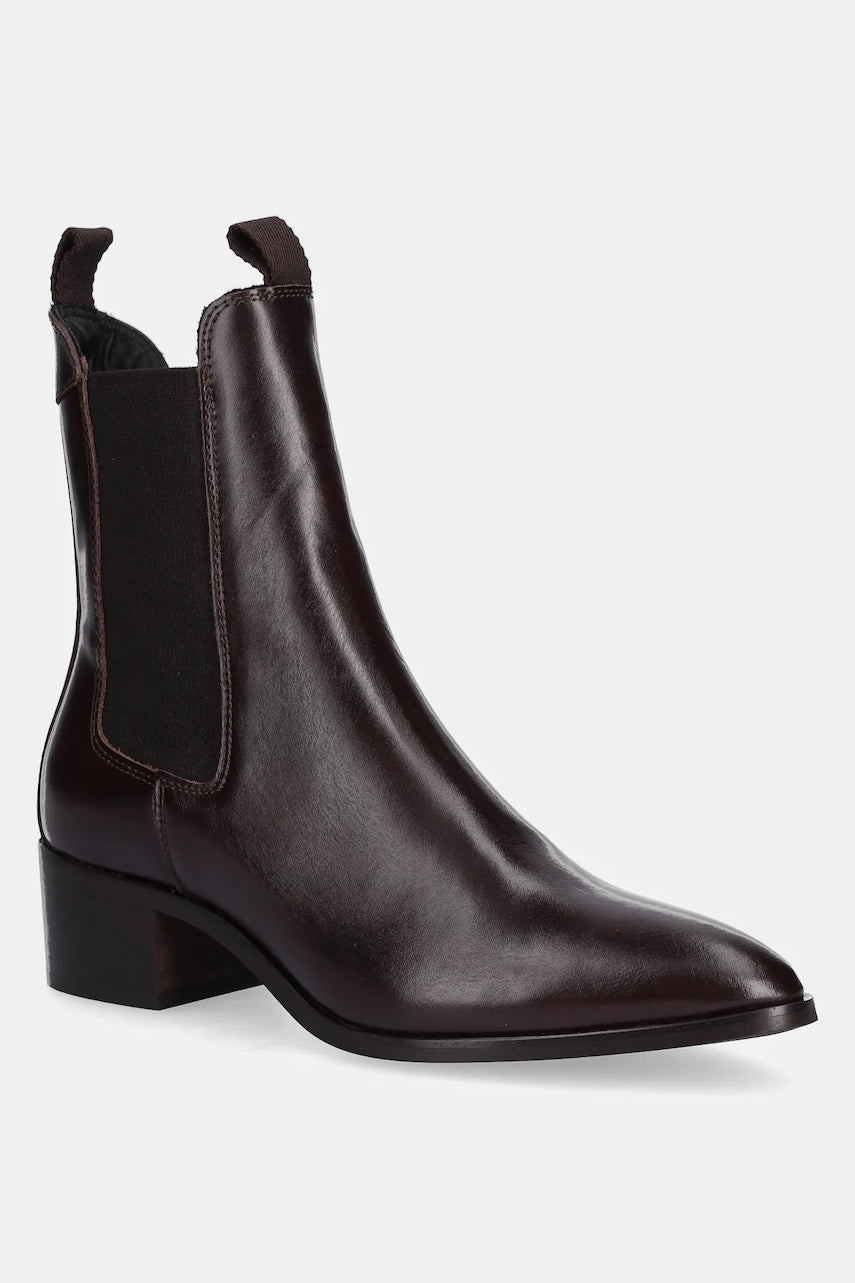 Kožne gležnjače Gant St Broomly boja: smeđa, s debelom potpeticom, 31551094