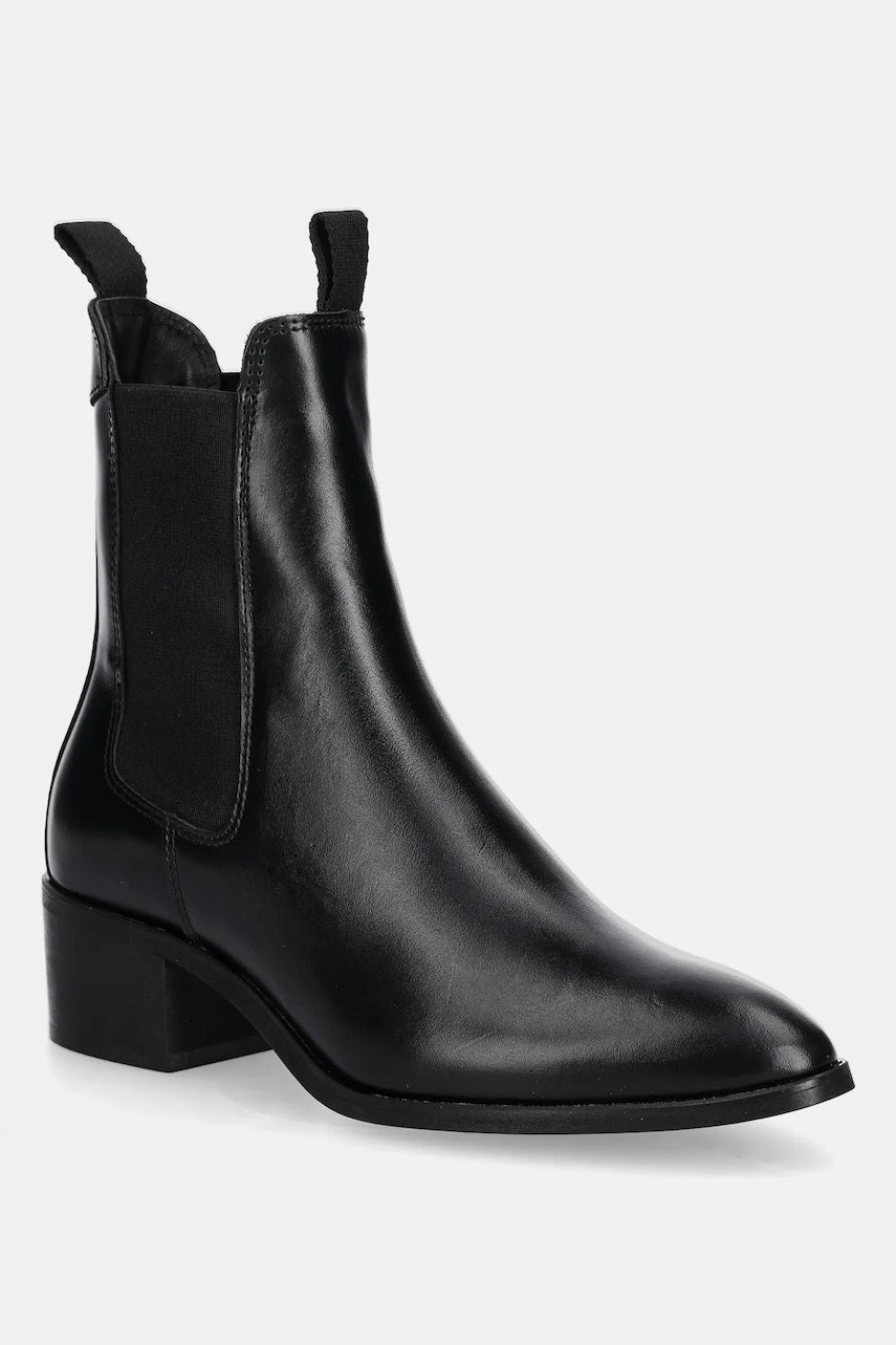 Kožne gležnjače Gant St Broomly boja: crna, s debelom potpeticom, 31551094