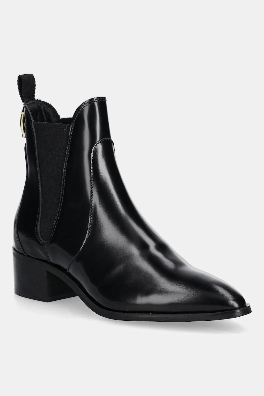 Usnjeni chelsea Gant St Broomly ženski, črna barva, 31551095