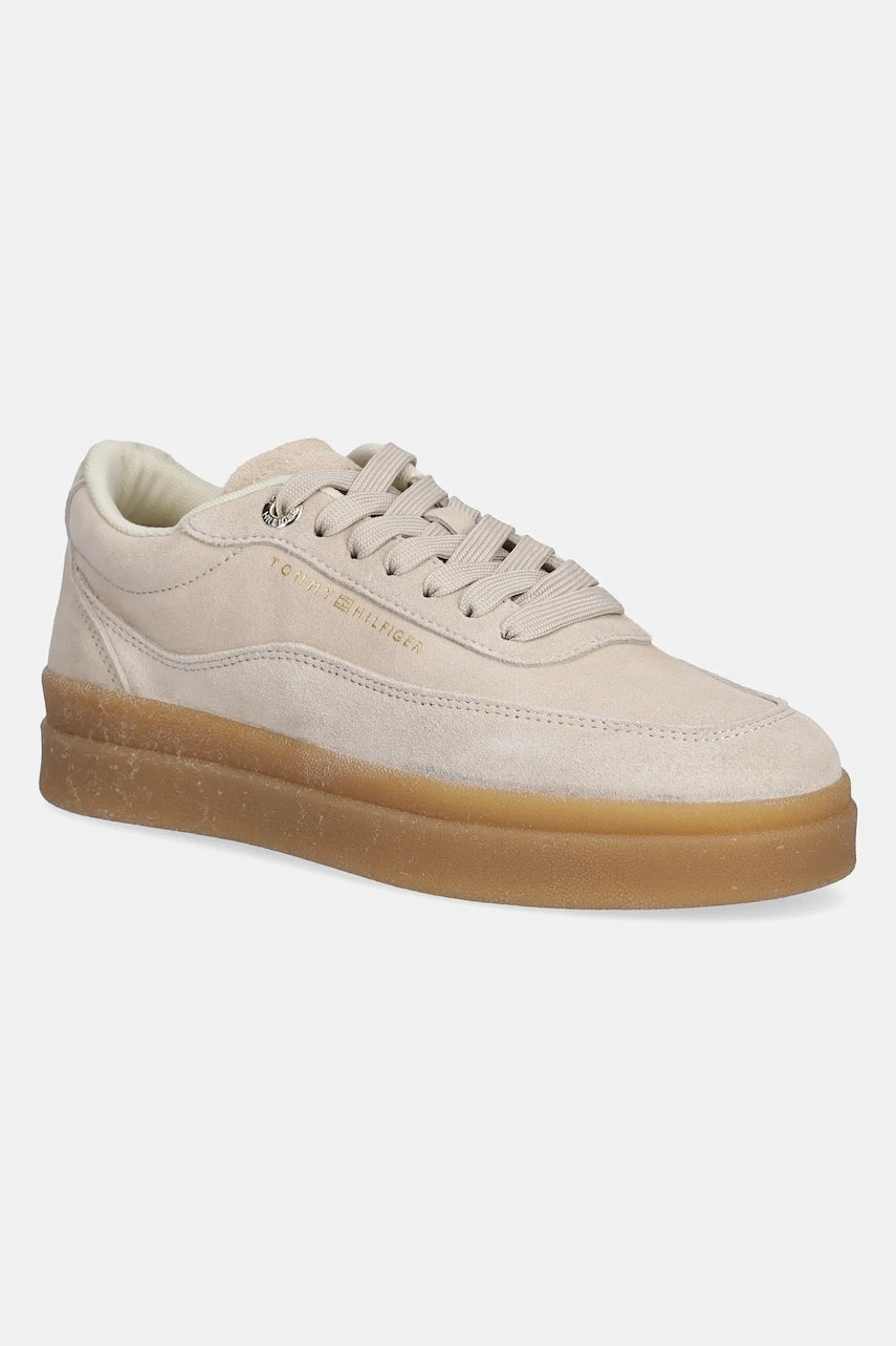 Tenisice od brušene kože Tommy Hilfiger MODERN COURT SNEAKER SUEDE boja: bež, FW0FW08686
