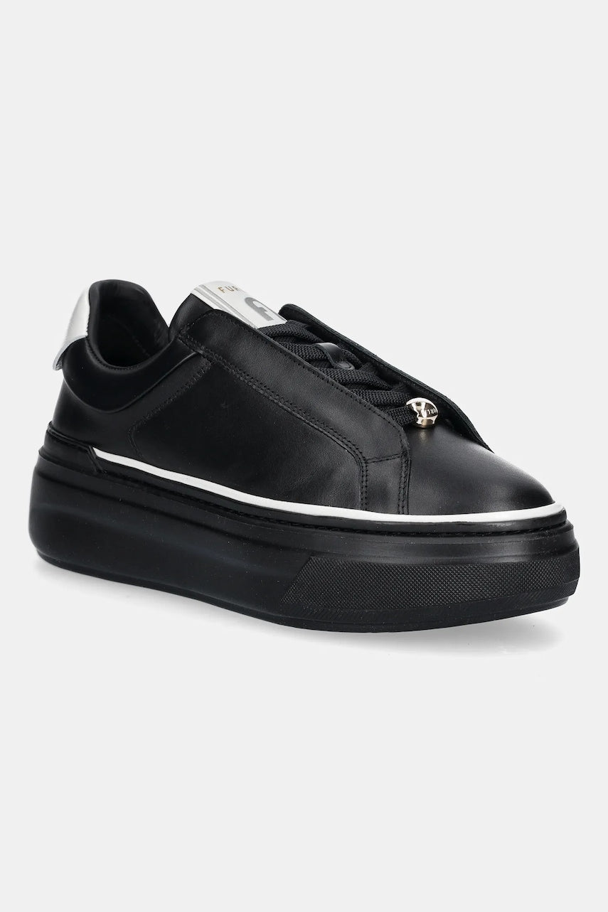 Usnjene superge Furla Nuage Lace-Up Sneaker črna barva, YJ86NUA BX4067 P1900