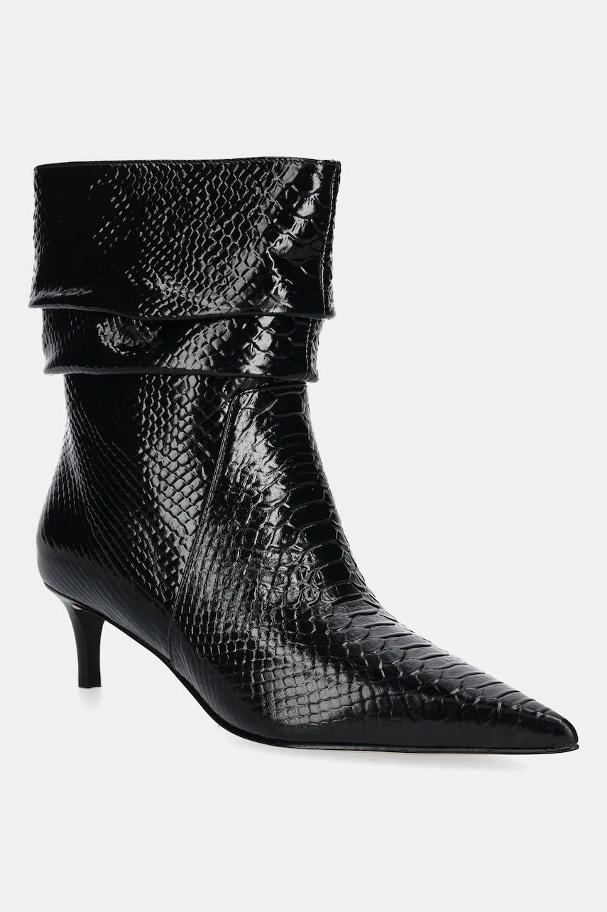 Kožne gležnjače MICHAEL Michael Kors Dawn boja: crna, s tankom potpeticom, 40T5DWME5L.001