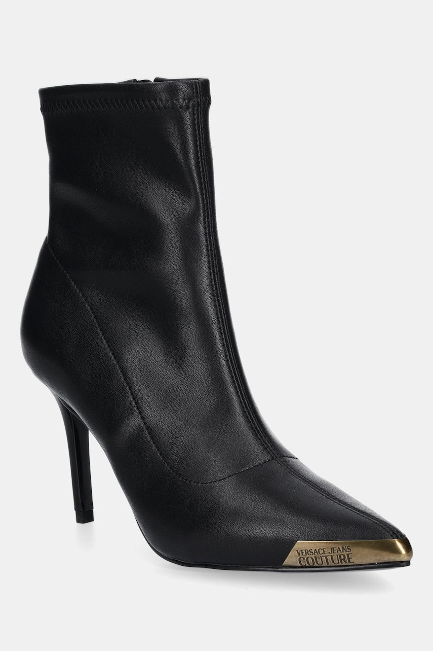 Gležnjače Versace Jeans Couture boja: crna, s tankom potpeticom, 79VA3S51 ZS901 899