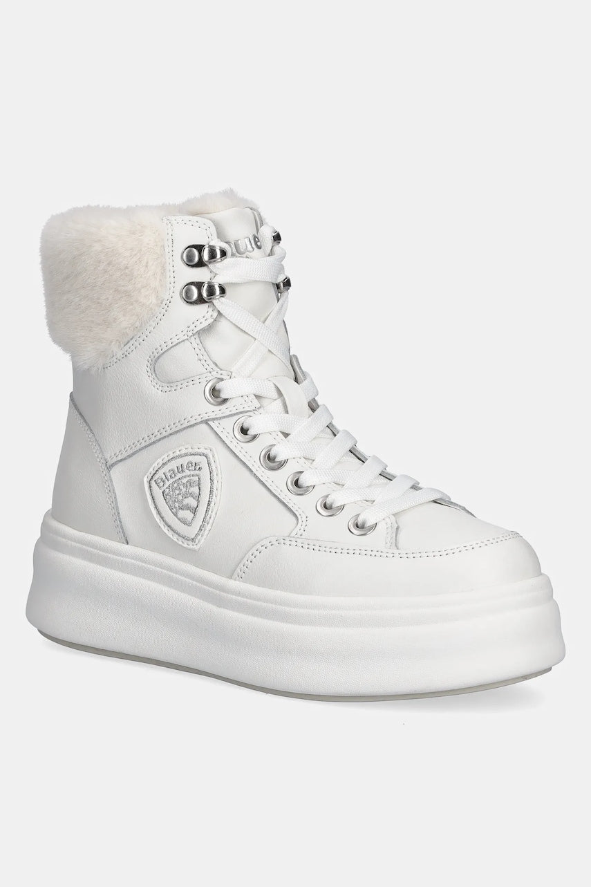 Gležnjače Blauer EMERY boja: bijela, s platformom, s toplom podstavom, F5EMERY01-LEA