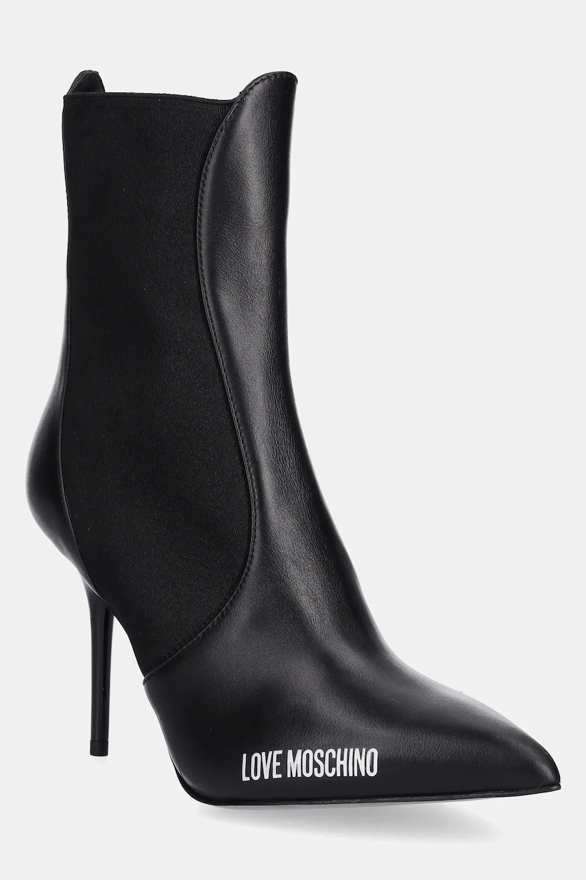 Gležnjače Love Moschino boja: crna, s tankom potpeticom, JA21059G1NIA0000