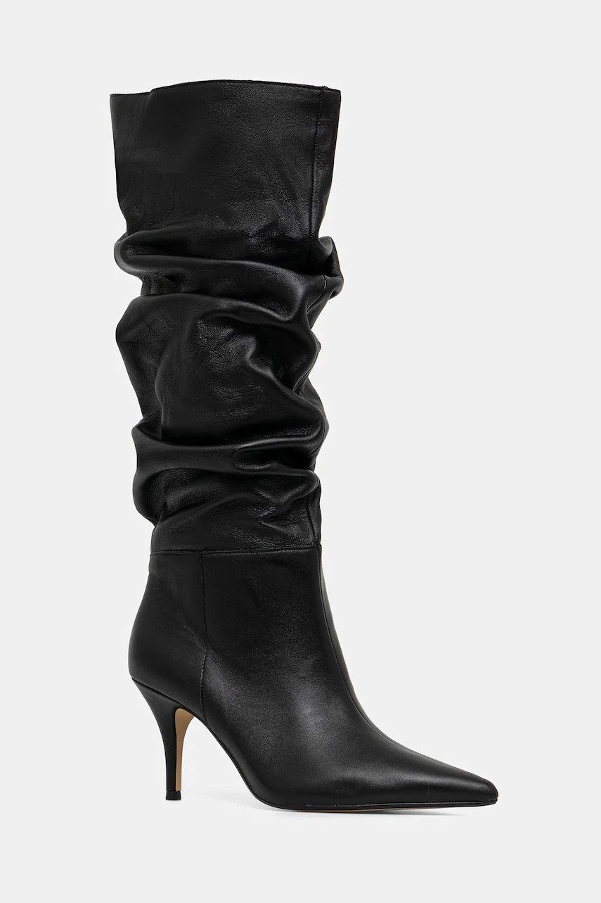 Kožne čizme Aldo KIMMIA boja: crna, s tankom potpeticom, 14116719