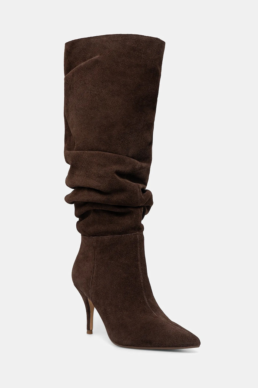 Čizme od brušene kože Aldo KIMMIA boja: smeđa, s tankom potpeticom, 14166953