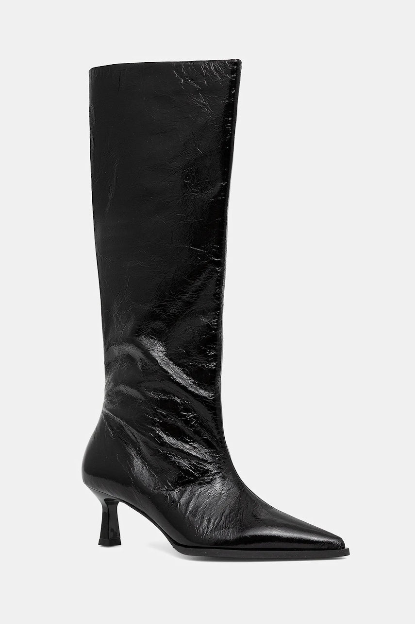 Kožne čizme Billi Bi boja: crna, s tankom potpeticom, A9354 260