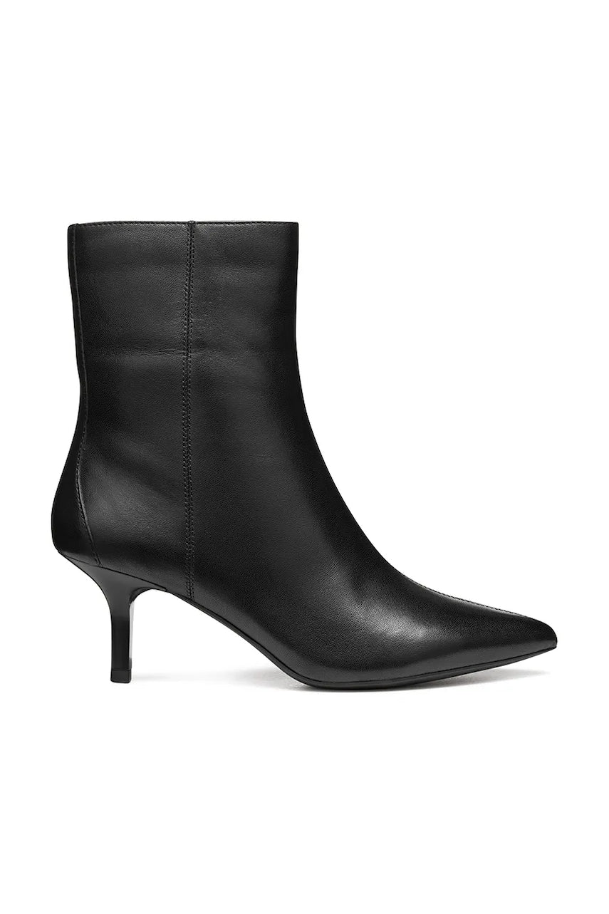 Kožne gležnjače Geox D KLEOPY boja: crna, s tankom potpeticom, D56YBB 000TU C9999