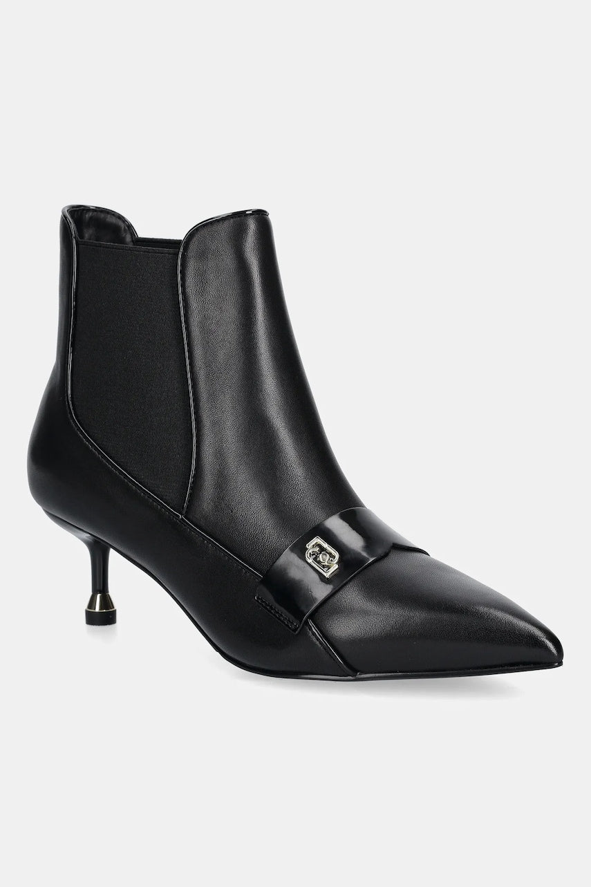 Kožne gležnjače Liu Jo DEVA 02 boja: crna, s tankom potpeticom, SF5011PX69522222