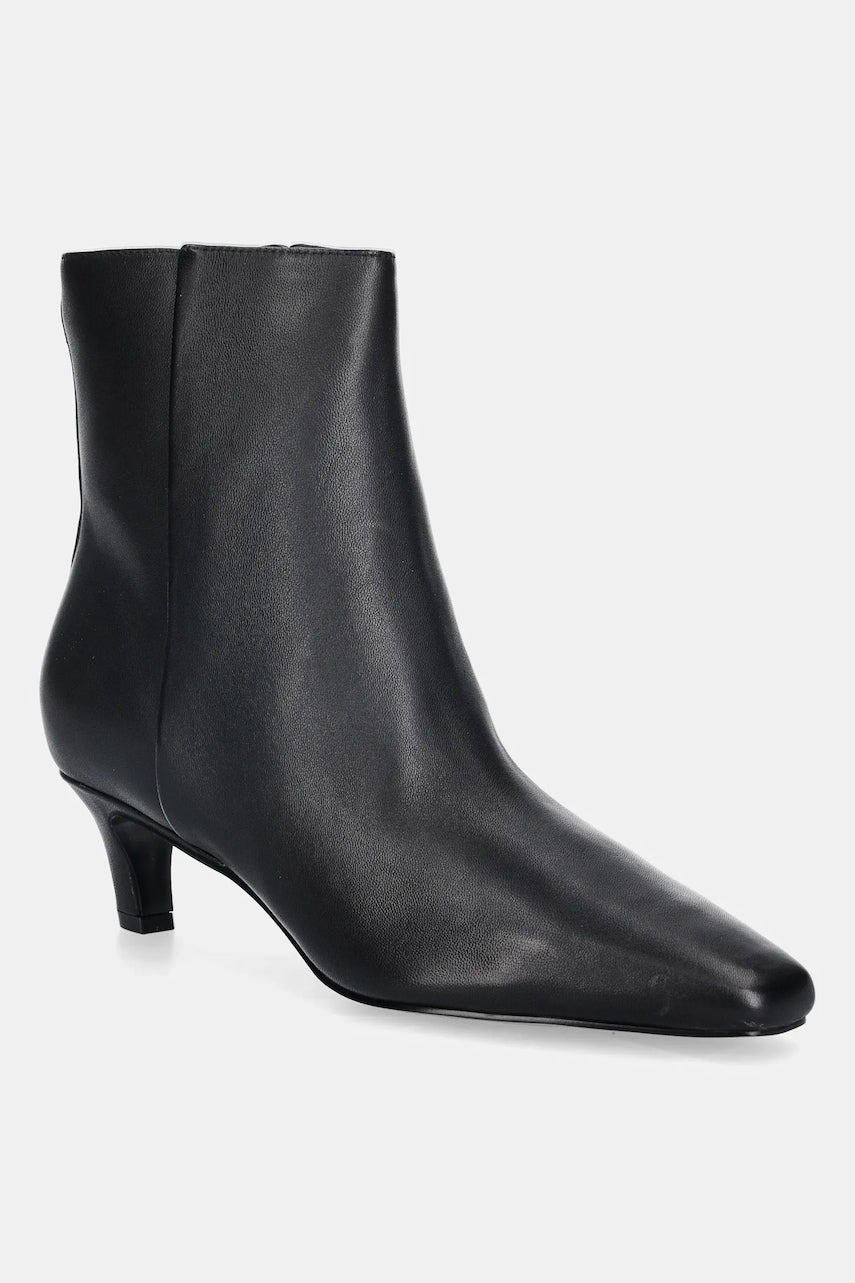 Kožne gležnjače Guess IDREENA boja: crna, s tankom potpeticom, FLFIRN LEA10