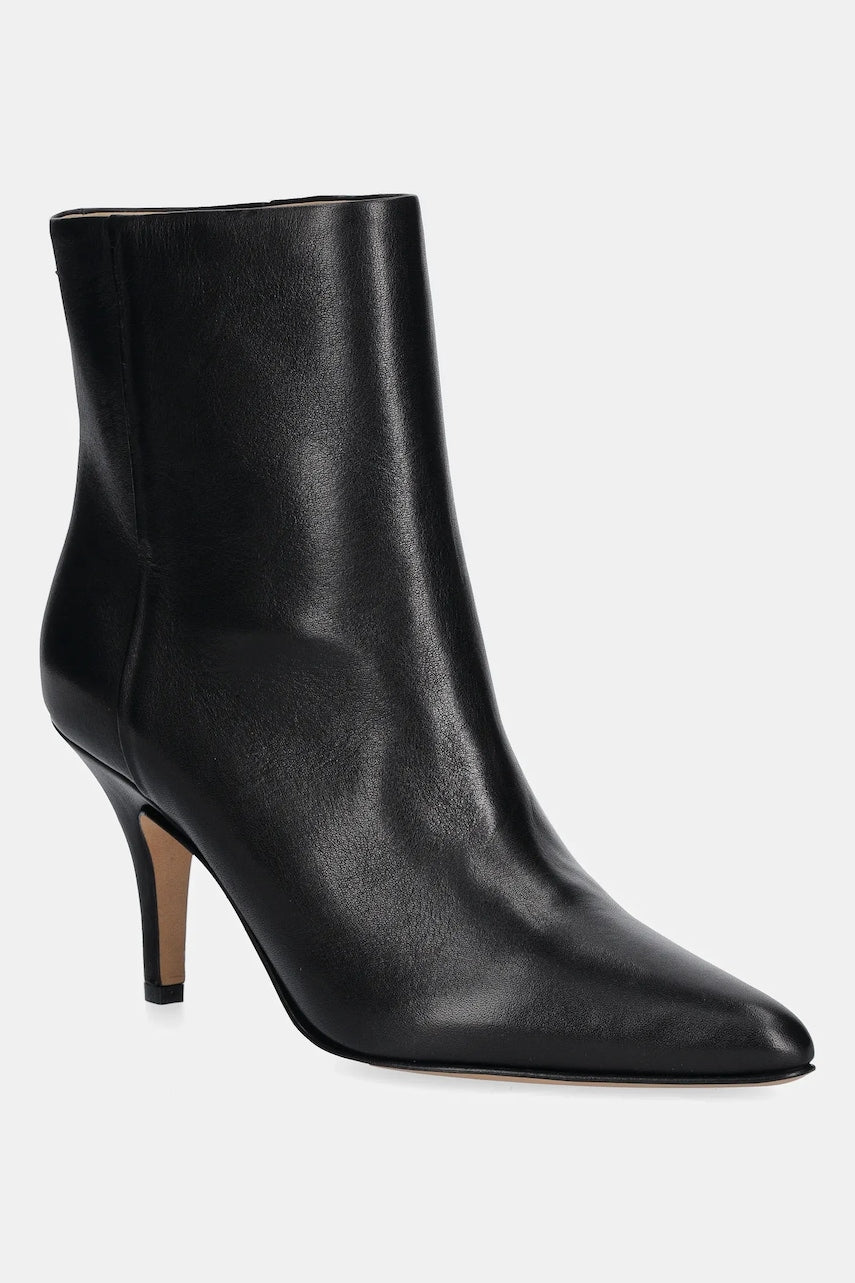 Kožne gležnjače MM6 Maison Margiela boja: crna, s tankom potpeticom, S59WU0261.P6783.T8013