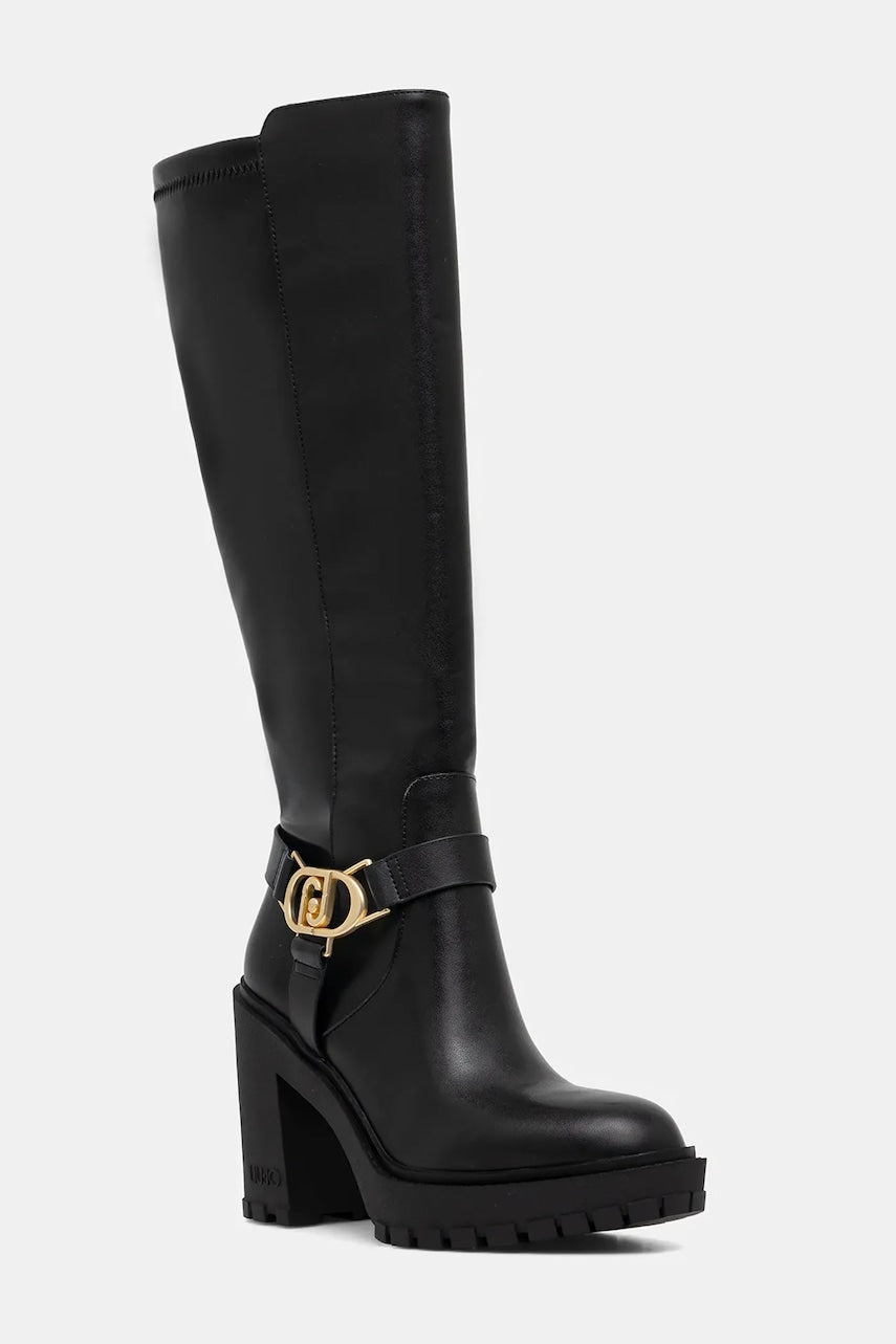 Čizme Liu Jo RUBY 08 boja: crna, s debelom potpeticom, sa srednje toplom podstavom, SF5077PX18222222