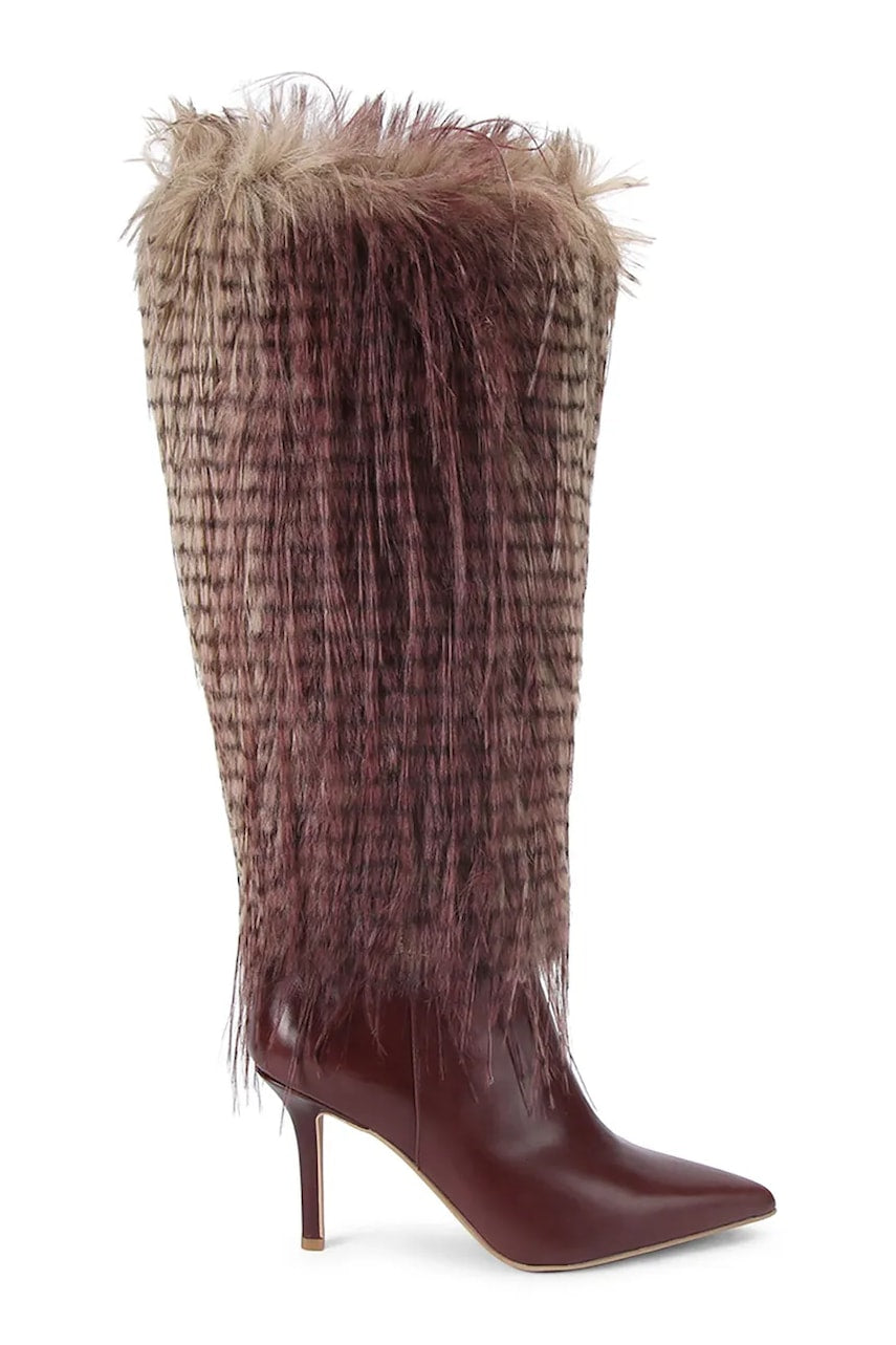 Kožne čizme Kurt Geiger London Kensington Knee Boot 85 boja: smeđa, s tankom potpeticom, 4993556019
