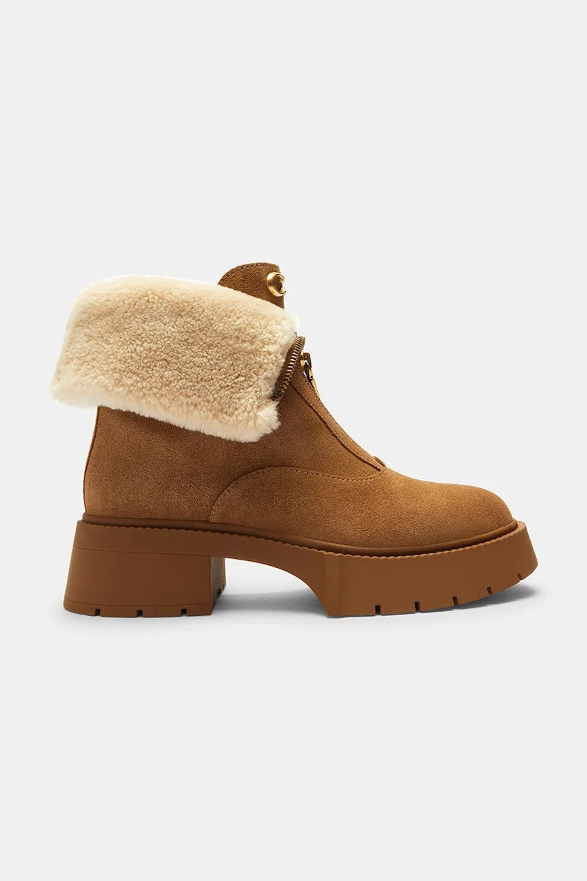 Gležnjače Coach Leah Platform boja: smeđa, s debelom potpeticom, sa srednje toplom podstavom, CCH85