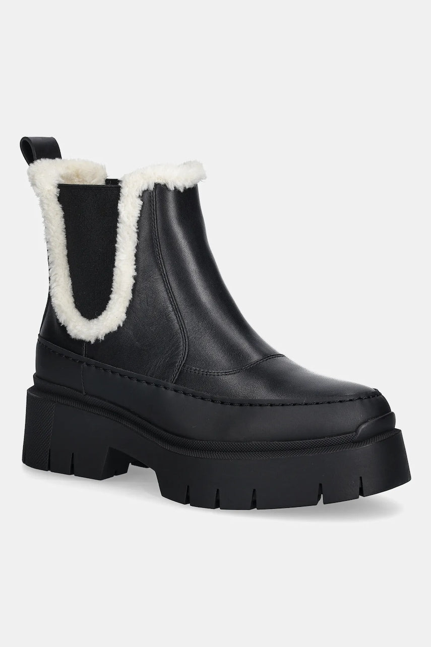 Gležnjače HUGO Kris boja: crna, s platformom, sa srednje toplom podstavom, 50548203