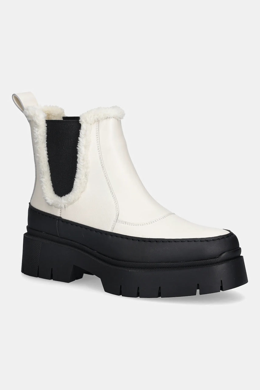 Gležnjače HUGO Kris boja: bež, s platformom, s toplom podstavom, 50548203