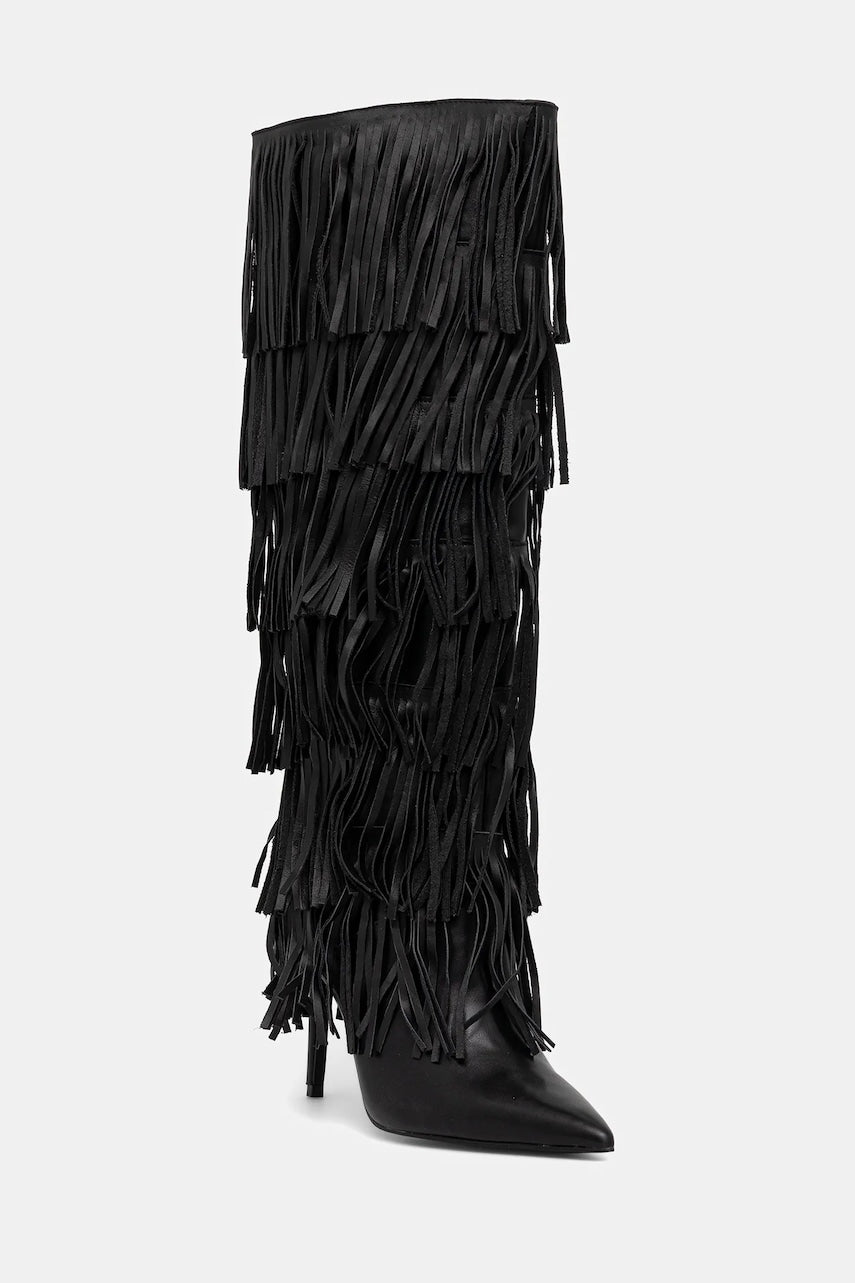 Čizme Steve Madden Wanderlust boja: crna, s tankom potpeticom, 11004766