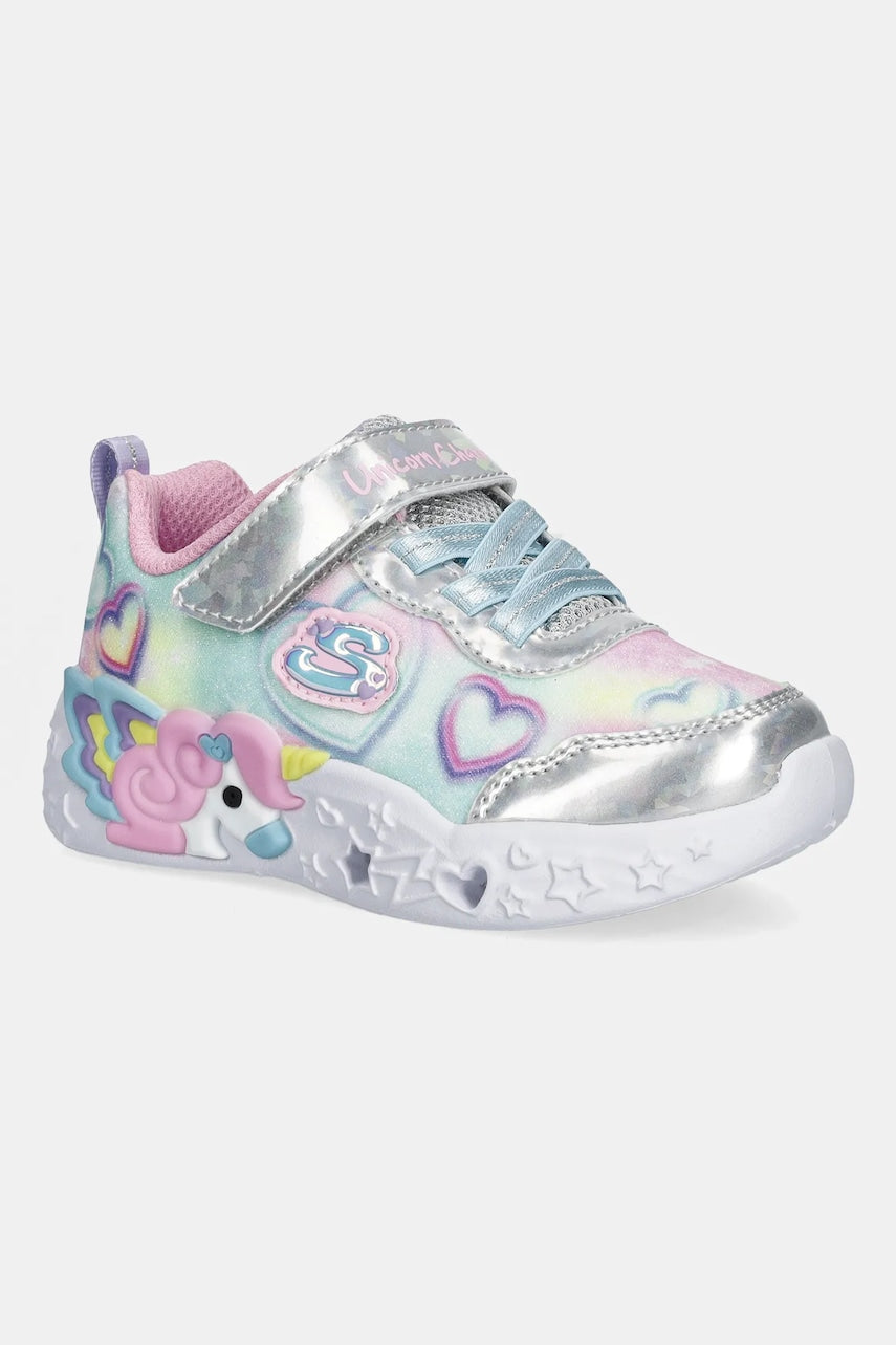 Dječje tenisice Skechers UNICORN CHARMER - LIL HEART S boja: srebrna, 303064N