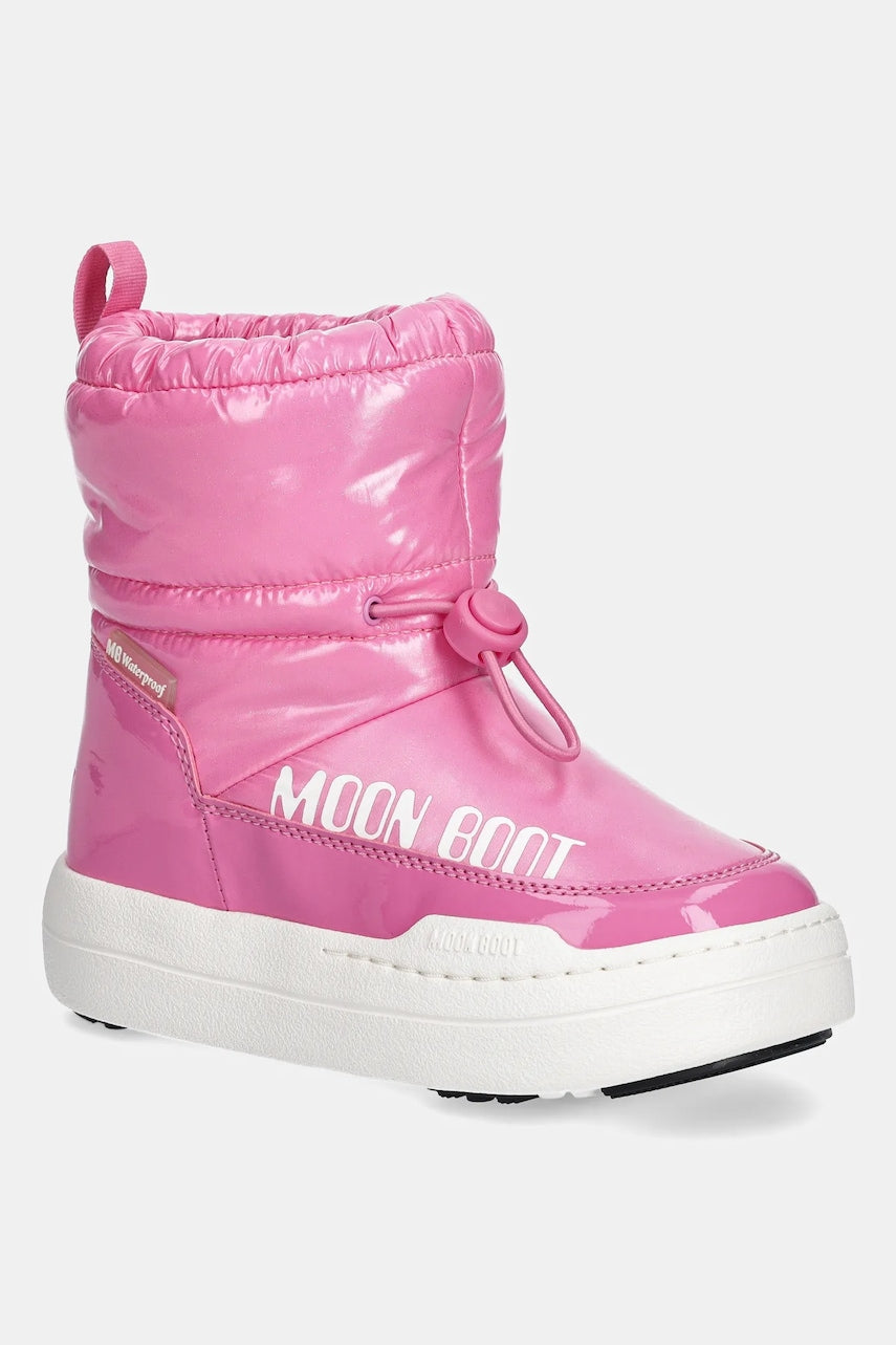 Otroški zimski škornji Moon Boot MB JR PARK TUBE MID GLITTER WP roza barva, 80D3440110