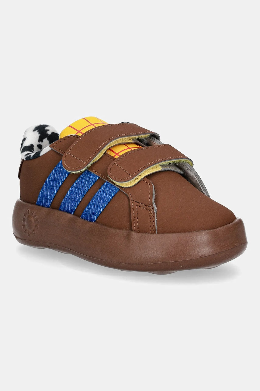 Otroške superge adidas GRAND COURT TOYSTORY rjava barva, JR5629