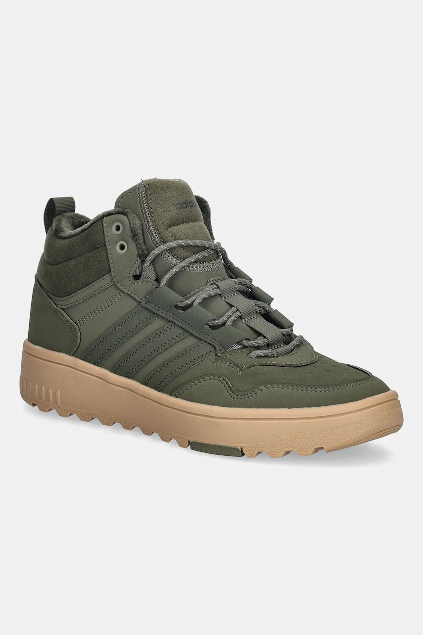 Superge adidas Hoops 4.0 Mid Winterized zelena barva, JQ5363