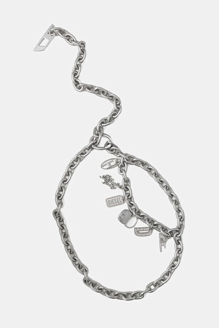 Pas Diesel DIESEL LOGO B- MULTICHARM CHAI ženski, siva barva, X10248.PR581