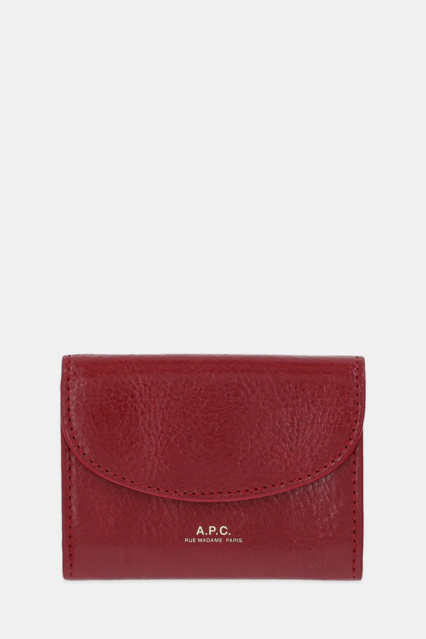 Kožni novčanik A.P.C. buisness card holder geneve boja: crvena, PXCCK.F63349