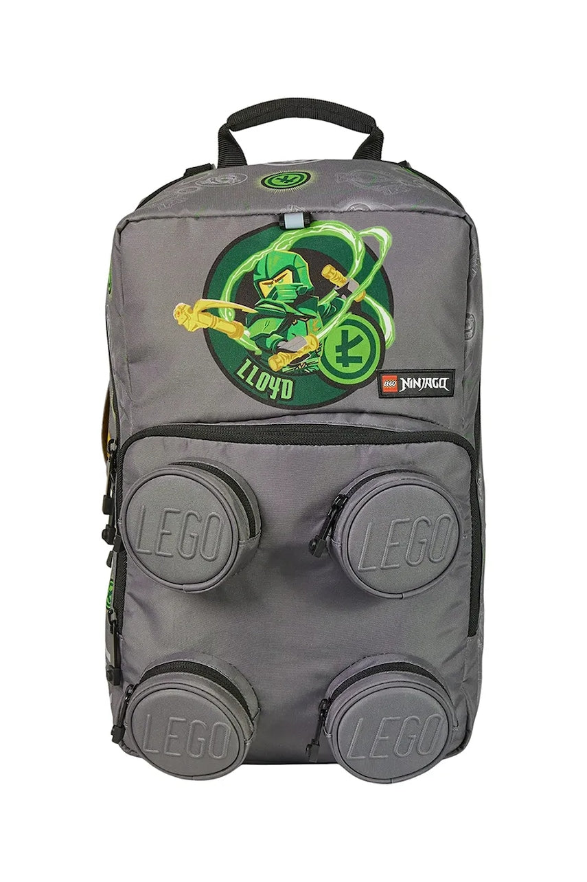 Dječji ruksak Lego NINJAGO boja: siva, veliki, s tiskom, 20209