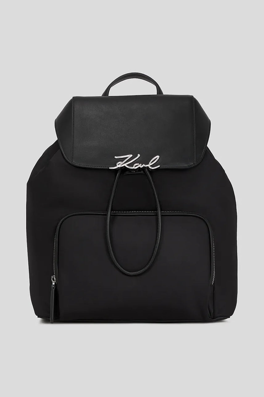 Ruksak Karl Lagerfeld  IKON GRAINY boja: crna, veliki, A3W30019