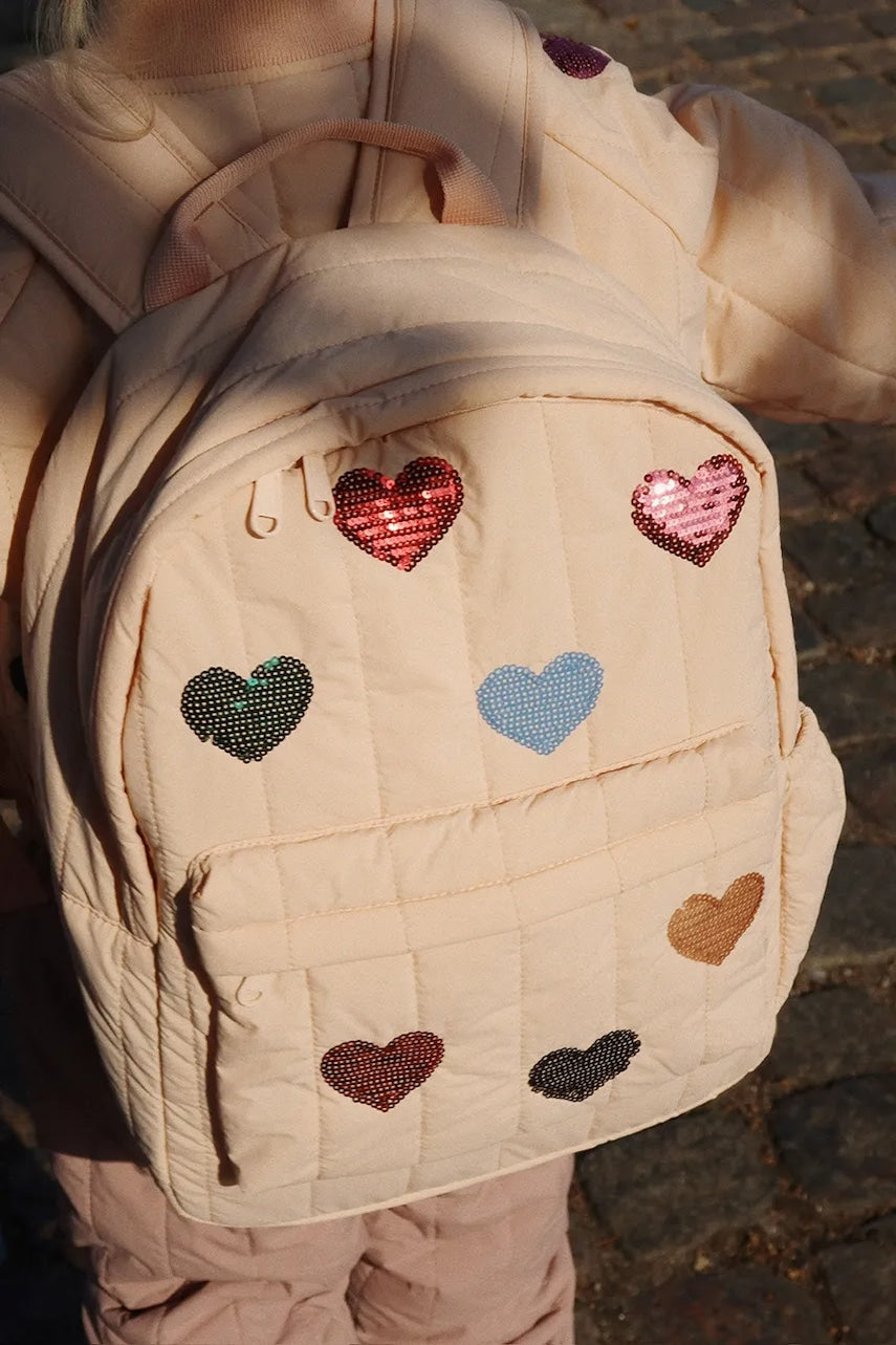 Otroški nahrbtnik Konges Sløjd JUNO QUILTED SEQUIN BACKPACK MIDI roza barva, KS103554