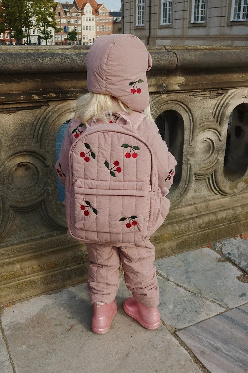 Dječji ruksak Konges Sløjd JUNO QUILTED BACKPACK MIDI boja: ružičasta, mali, s aplikacijom, KS103489