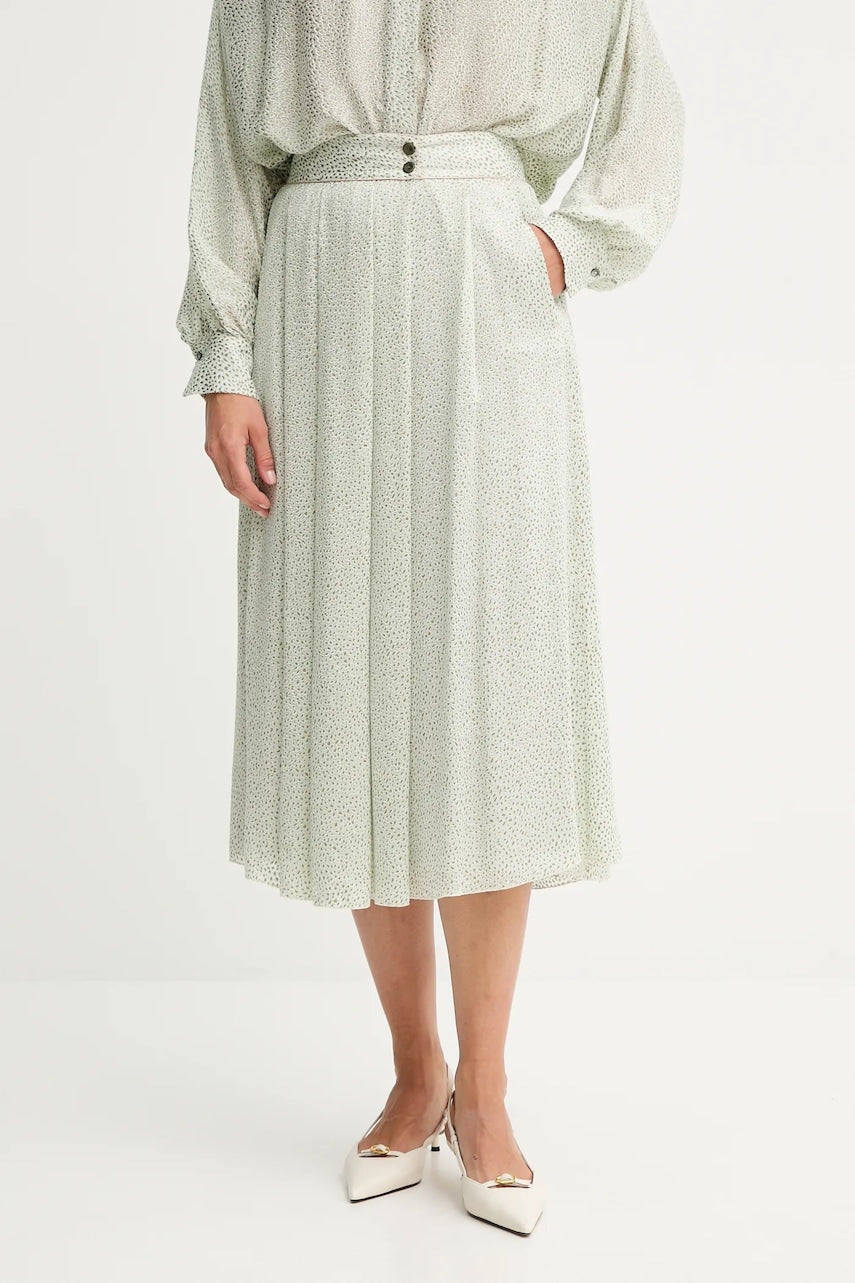 Krilo s primesjo svile Forte Forte zelena barva, 14125.my.skirt