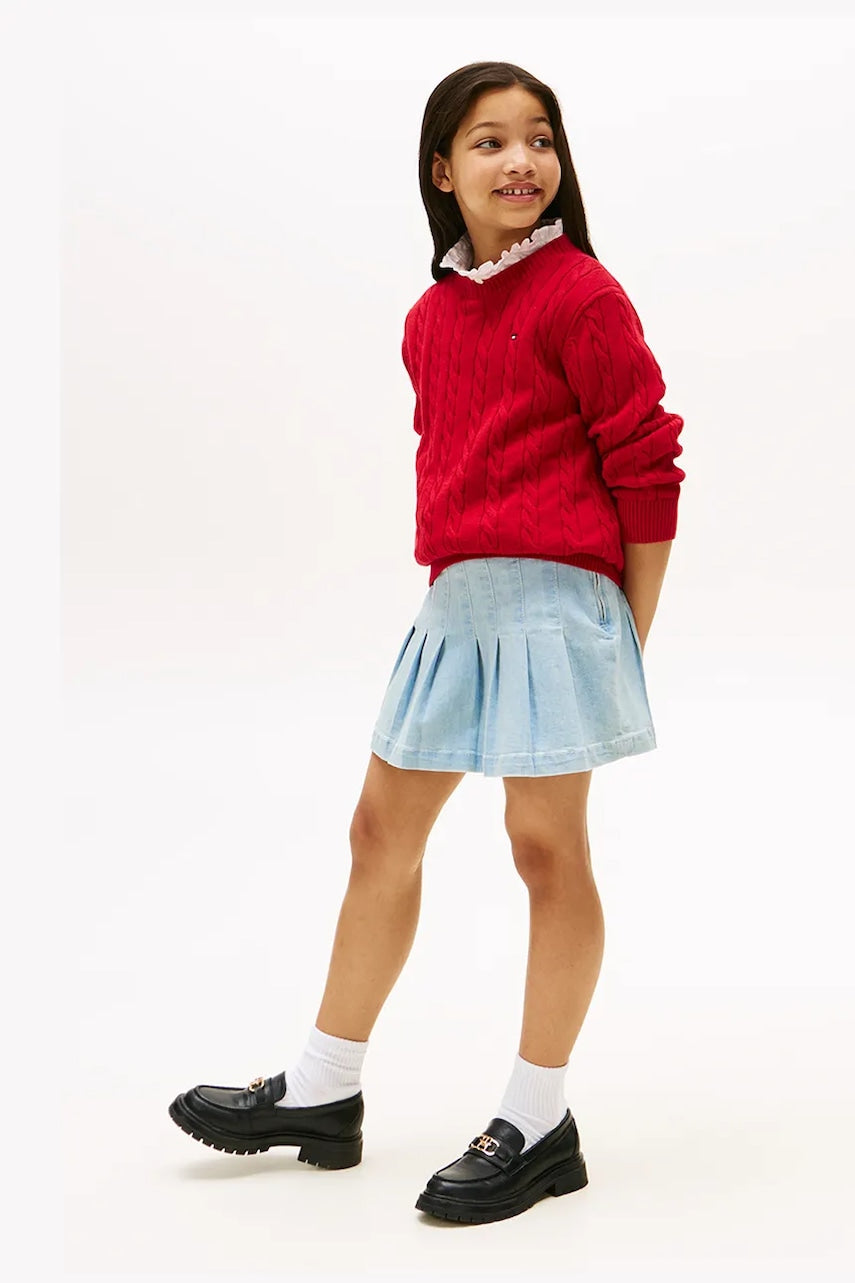 Otroško krilo iz jeansa Tommy Hilfiger KG0KG08743