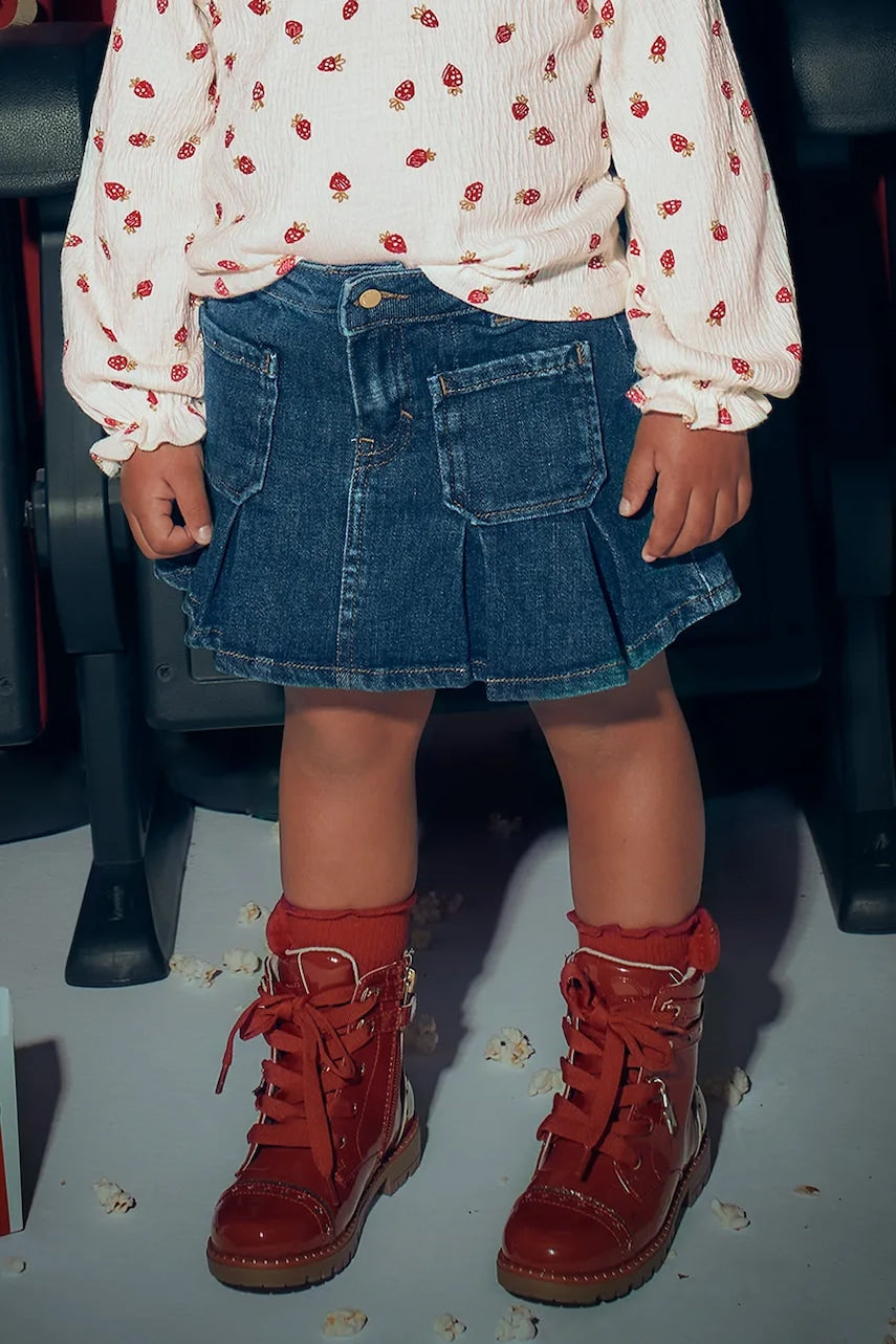 Otroško krilo iz jeansa Mayoral mornarsko modra barva, 4901