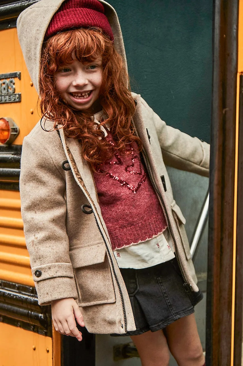 Otroško krilo iz jeansa Mayoral črna barva, 4901