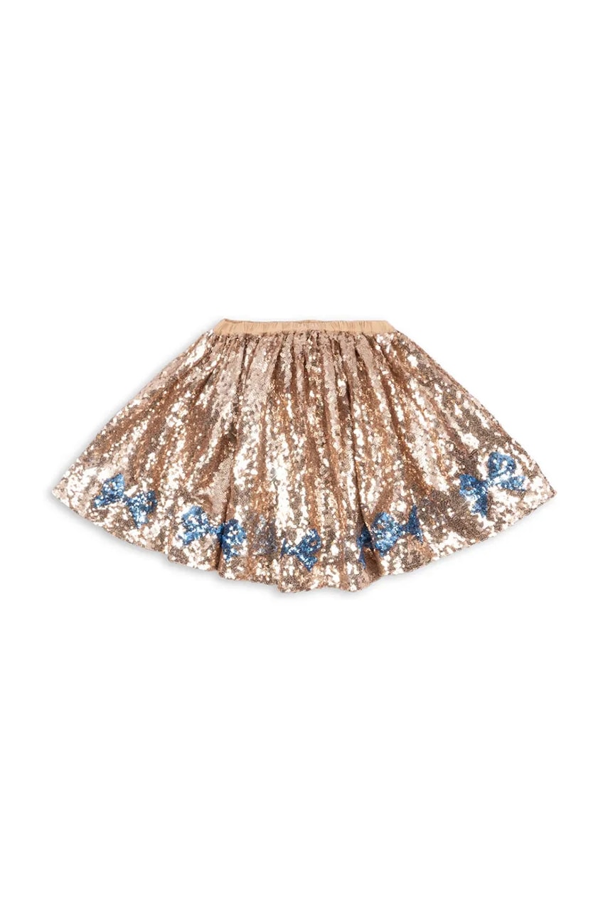 Dječja suknja Konges Sløjd STARLA SEQUIN SKIRT boja: zlatna, mini, širi se prema dolje, KS103992