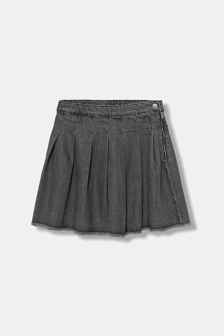 Otroško krilo iz jeansa United Colors of Benetton siva barva, 488PC002H