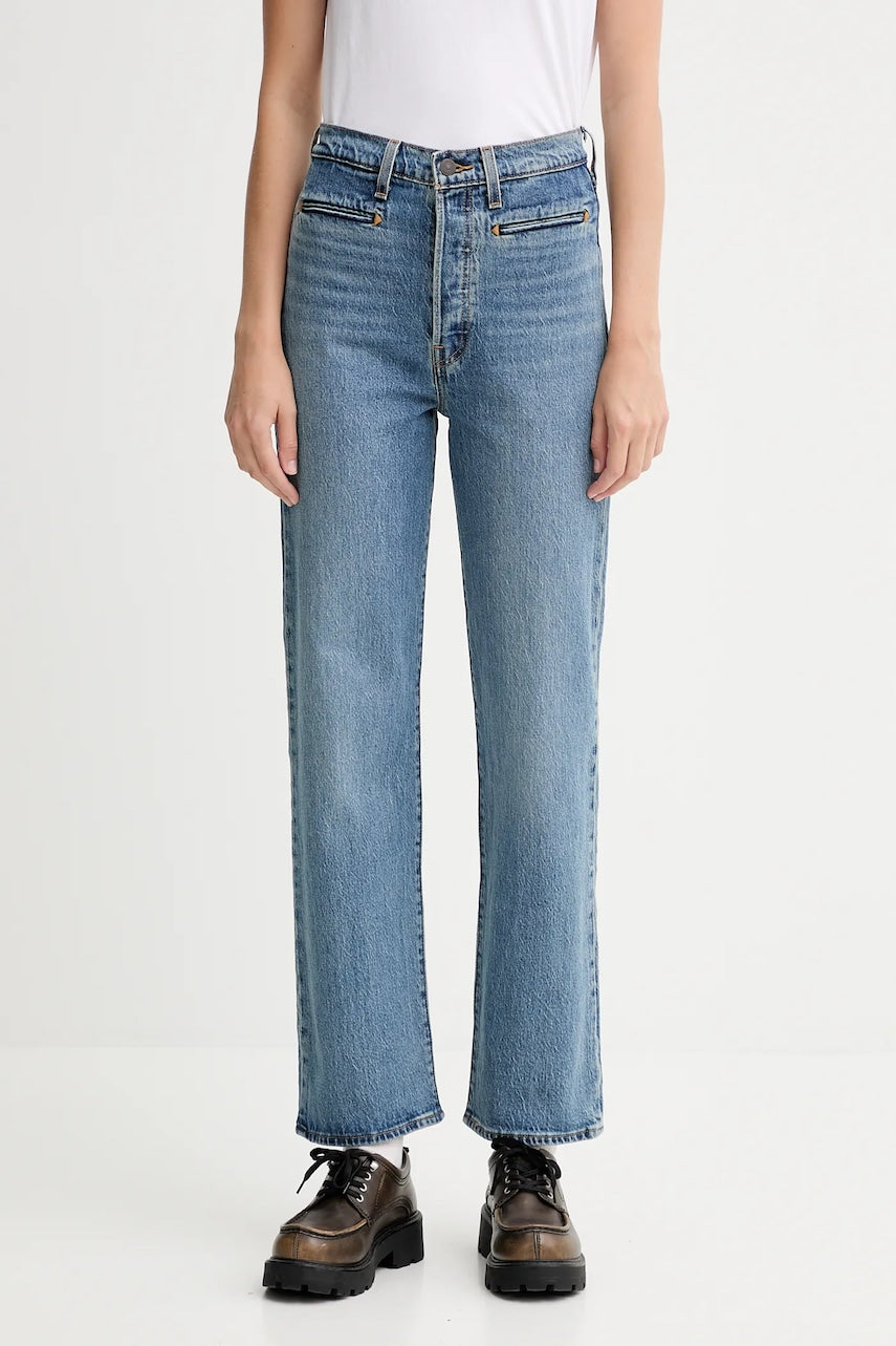 Traperice Levi's RIBCAGE FL WESTERN visoki struk, 001UT