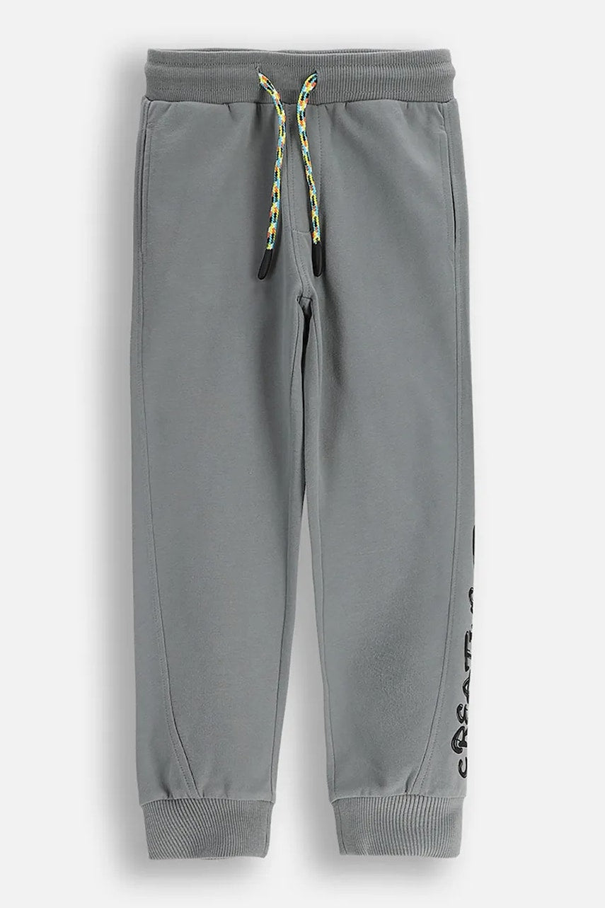 Otroške bombažne hlače Coccodrillo siva barva, SPORTS BOY KIDS