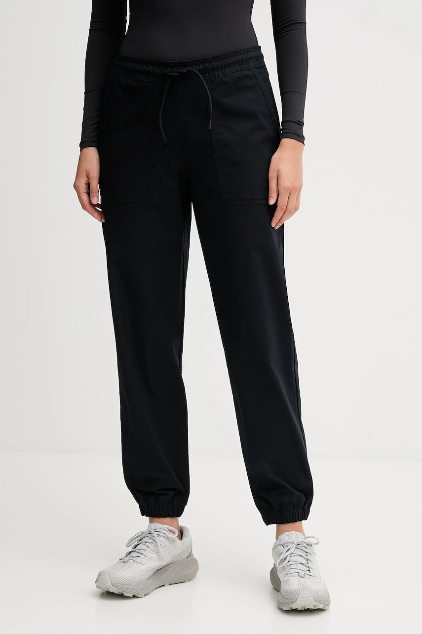 Hlače Columbia ROC Ripstop boja: crna, visoki struk, 2135771