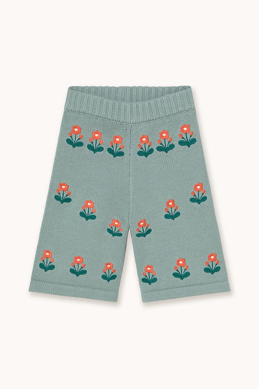 Hlače za bebe Tinycottons FLOWERS BABY KNITTED PANT AW25-104