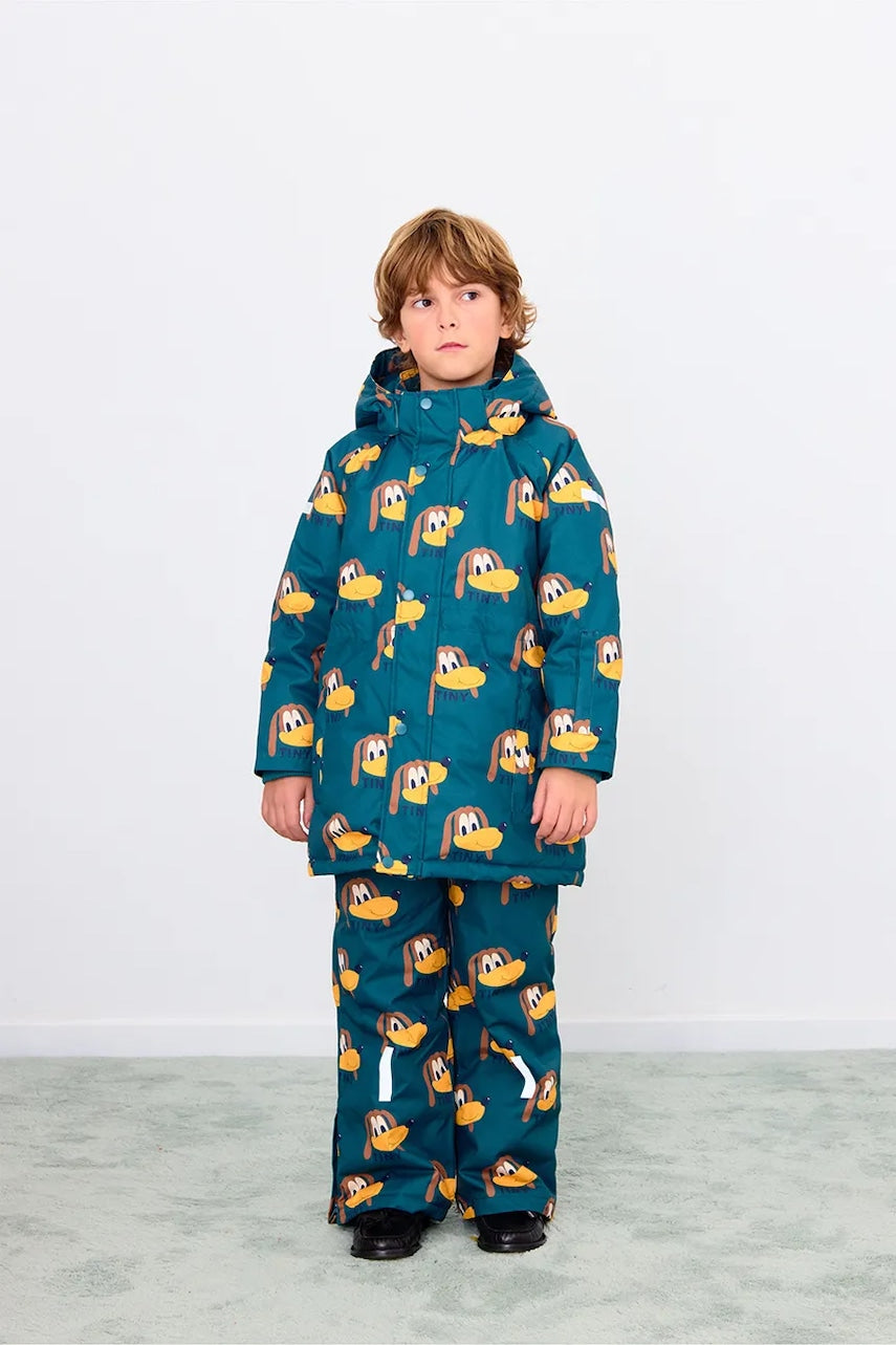 Dječje skijaške hlače Tinycottons DOGS SNOW PANT boja: tirkizna, AW25-042