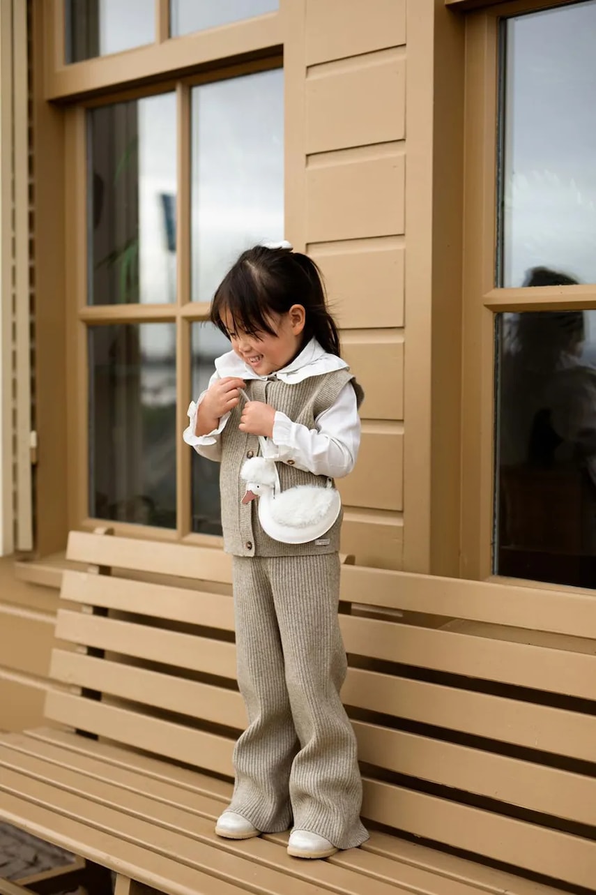 Otroške hlače Donsje Yven Trousers bež barva, 4103900